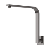 Vivid Slimline High Rise Phoenix Shower Arm Square Plate - Brushed Carbon